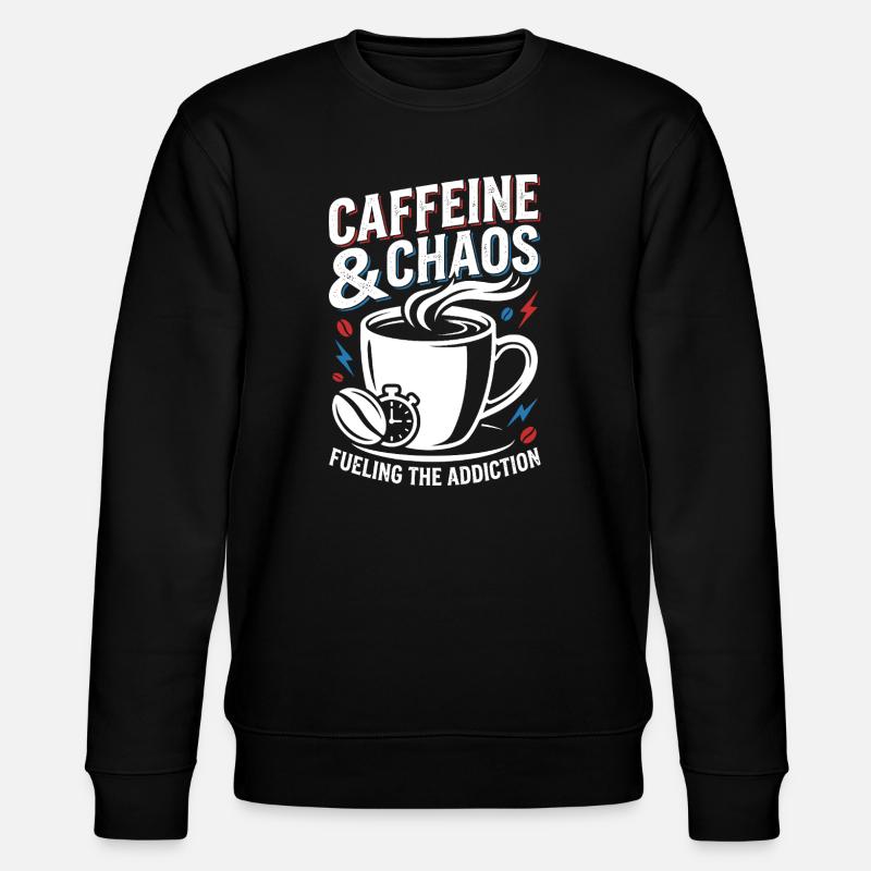 Kaffee Chaos - Stanley/Stella Unisex Bio-Sweatshirt CHANGER  - Schwarz