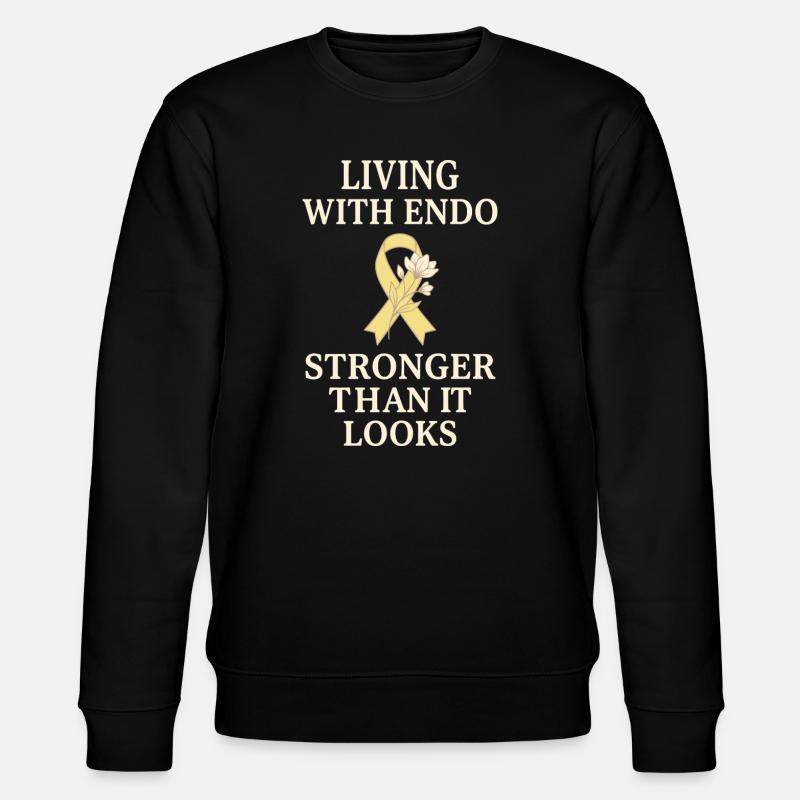 Endometriose-bewusstsein Endo Warrior - Stanley/Stella Unisex Bio-Sweatshirt CHANGER  - Schwarz