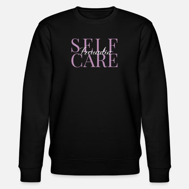 Selfcarefreundin rosa und weiß - Stanley/Stella Unisex Bio-Sweatshirt CHANGER  - Schwarz