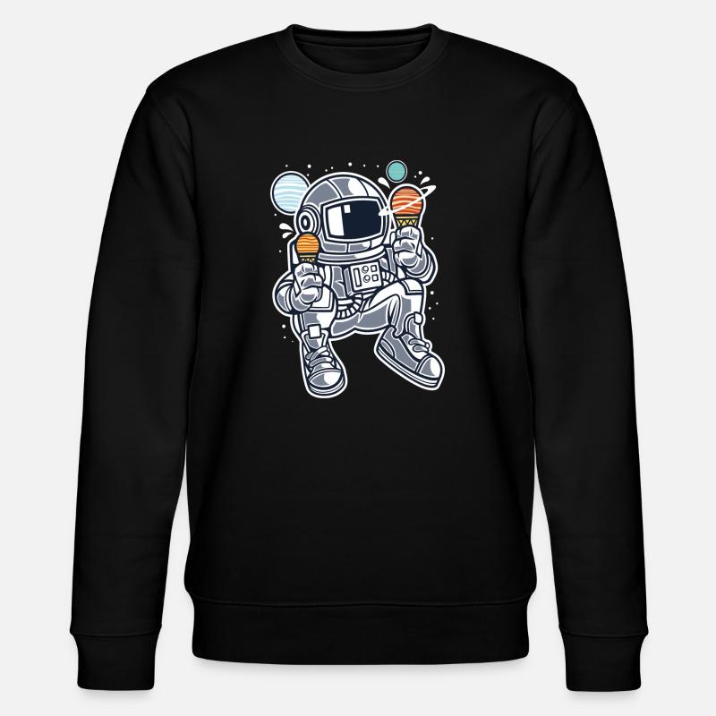 L'astronaute crème glacée - Sweat bio CHANGER Stanley/Stella Unisexe - noir