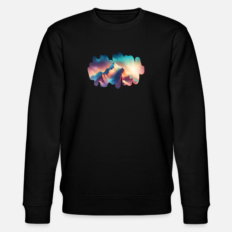 Bergdämmerung - Stanley/Stella Unisex Bio-Sweatshirt CHANGER  - Schwarz