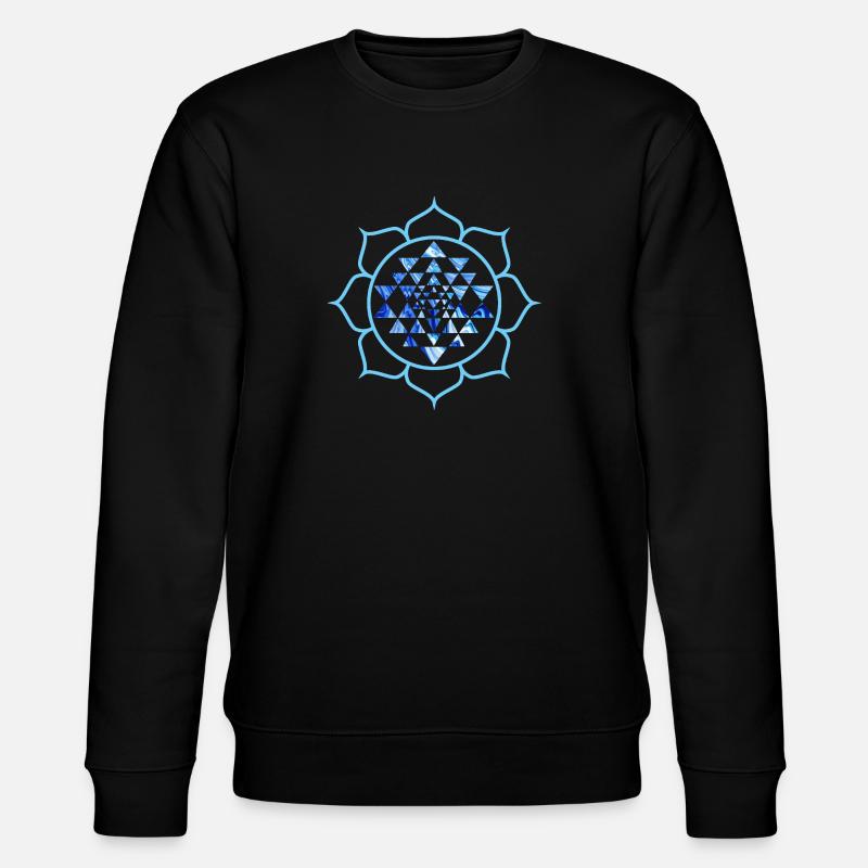 sri yantra e 80 - Stanley/Stella CHANGER Unisex Organic Sweatshirt - black