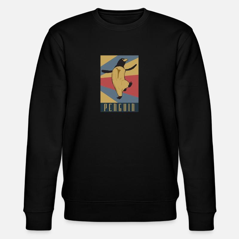 Penguin retro gift idea - Stanley/Stella CHANGER Unisex Organic Sweatshirt - black