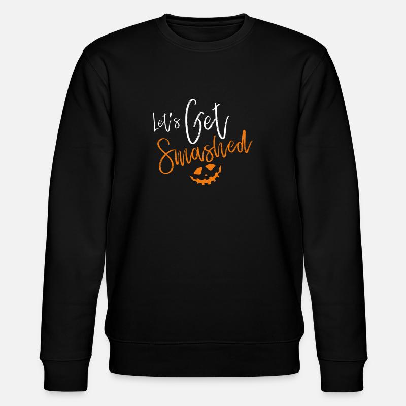 Halloween pumpkin gift Lantern trickle - Stanley/Stella CHANGER Unisex Organic Sweatshirt - black