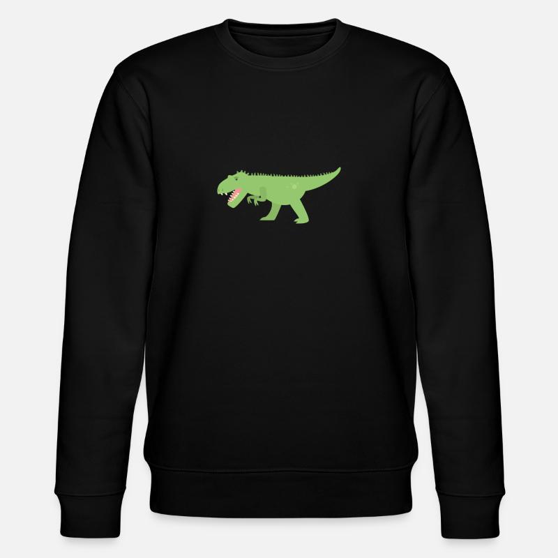 Jagender Dinosaurier - Stanley/Stella Unisex Bio-Sweatshirt CHANGER  - Schwarz
