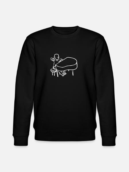 Pianist (Weiß) - Stanley/Stella Unisex Bio-Sweatshirt CHANGER  - Schwarz