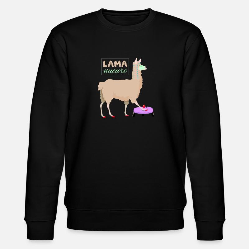 Lama nucure - Stanley/Stella Unisex Bio-Sweatshirt CHANGER  - Schwarz