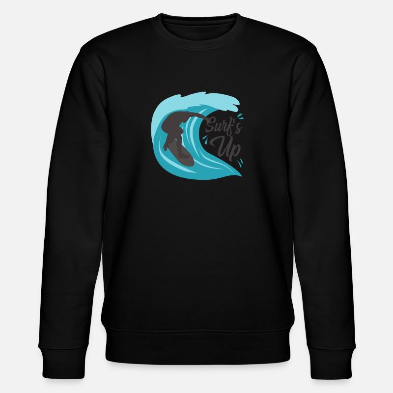 Surfs up - Stanley/Stella Unisex Bio-Sweatshirt CHANGER  - Schwarz