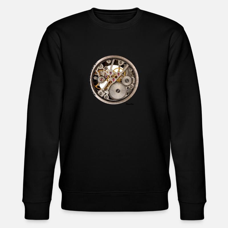 Movement Mechanical Dial Design Shirt - Stanley/Stella CHANGER Unisex Organic Sweatshirt - black