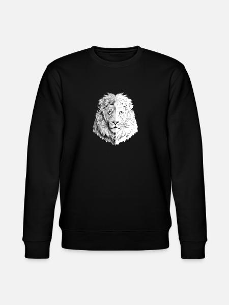 An interesting drawn lion - Stanley/Stella CHANGER Unisex Organic Sweatshirt - black