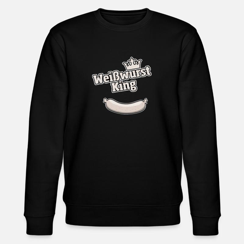 Weisswurst King Bavarian Gift - Stanley/Stella CHANGER Unisex Organic Sweatshirt - black