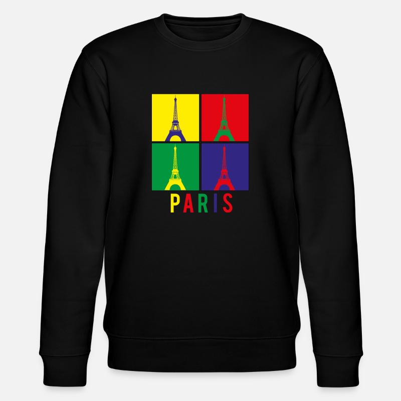 Pop Art Paris - Stanley/Stella CHANGER Unisex Organic Sweatshirt - black