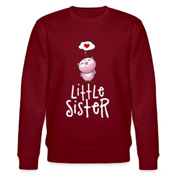Little sister - Stanley/Stella CHANGER Unisex Organic Sweatshirt - burgundy - Front - Nik (191cm) & Marisol (170cm)