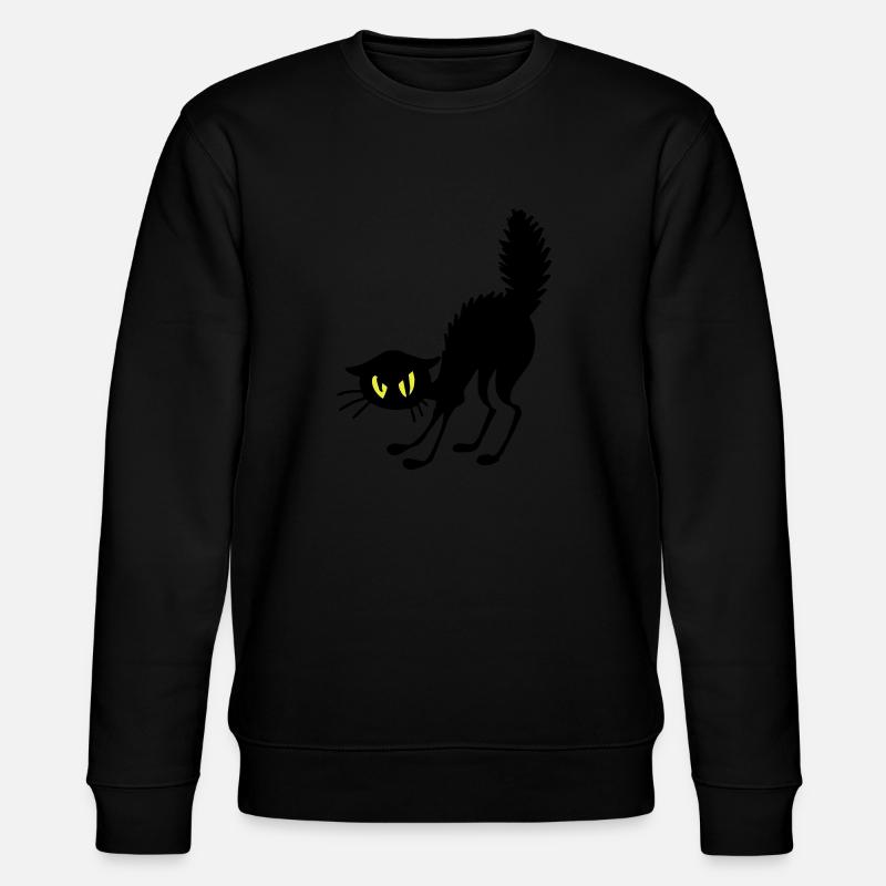 Verärgert Katze - Stanley/Stella Unisex Bio-Sweatshirt CHANGER  - Schwarz