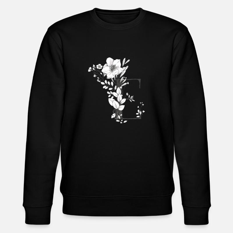Buchstabe E - Stanley/Stella Unisex Bio-Sweatshirt CHANGER  - Schwarz