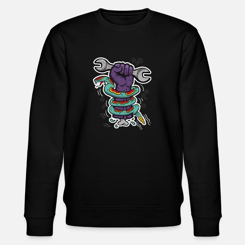 zombie Garage - Stanley/Stella CHANGER Unisex Organic Sweatshirt - black