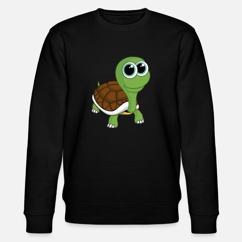 Comic Schildkröte - Stanley/Stella Unisex Bio-Sweatshirt CHANGER  - Schwarz