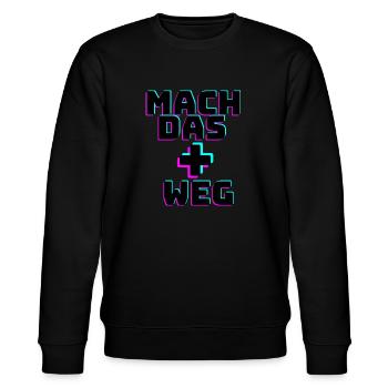 Mach das Plus weg - Tiktok Trend - Stanley/Stella Unisex Bio-Sweatshirt CHANGER  - Schwarz - Vorne - Nik (191cm) & Marisol (170cm)