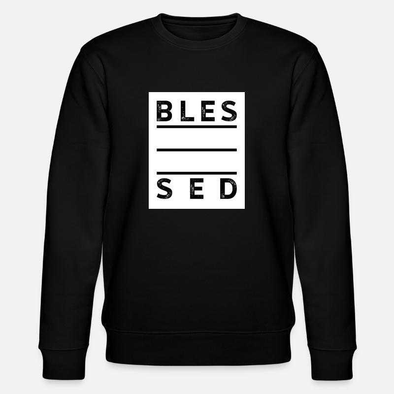 Christliche Sprüche - Stanley/Stella Unisex Bio-Sweatshirt CHANGER  - Schwarz