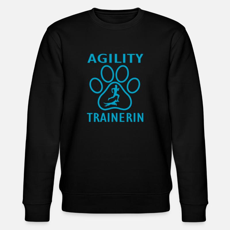 Hund Dog Agility - Stanley/Stella Unisex Bio-Sweatshirt CHANGER  - Schwarz