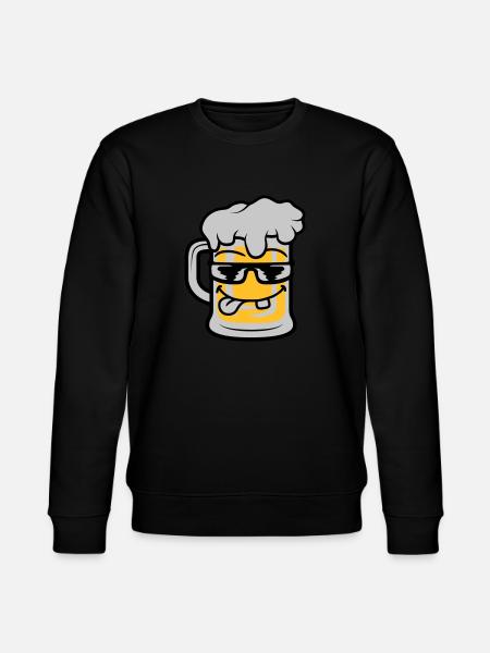 Cool Face Beer Mug - Stanley/Stella CHANGER Unisex Organic Sweatshirt - black
