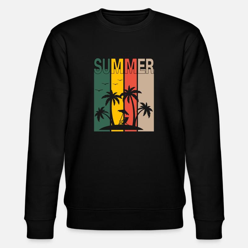 Sommerstrand - Stanley/Stella Unisex Bio-Sweatshirt CHANGER  - Schwarz