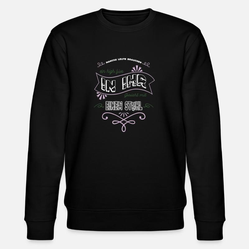 spruch lieben schelle backpfeiffe geschenkidee - Stanley/Stella Unisex Bio-Sweatshirt CHANGER  - Schwarz