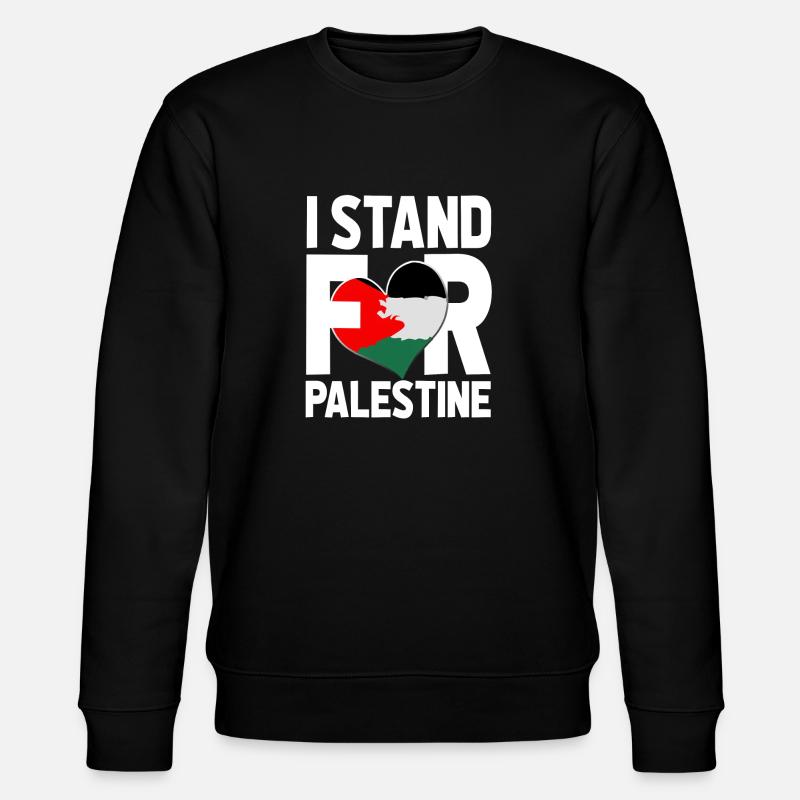 JE DÉFENDS LA PALESTINE - Sweat bio CHANGER Stanley/Stella Unisexe - noir