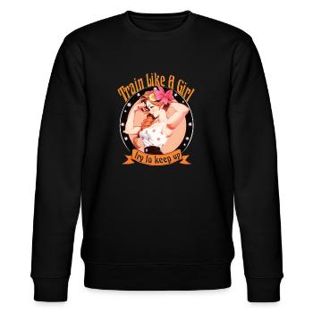 Entraînez-vous comme une fille essayez de suivre une femme pin-up - Sweat bio CHANGER Stanley/Stella Unisexe - noir - Devant - Nik (191cm) & Marisol (170cm)