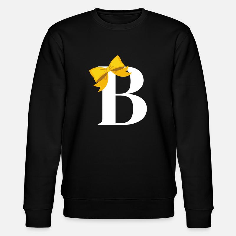 Lettre b nœud jaune - Sweat bio CHANGER Stanley/Stella Unisexe - noir