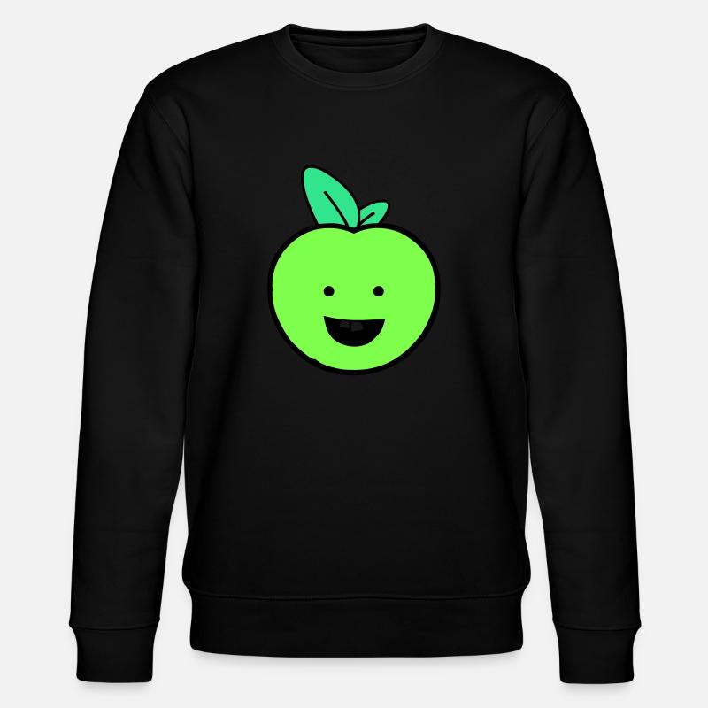 apfel smile - Stanley/Stella Unisex Bio-Sweatshirt CHANGER  - Schwarz