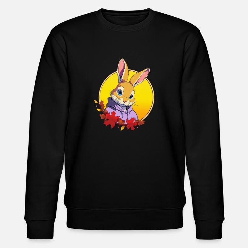 Kaninchen-Design - Stanley/Stella Unisex Bio-Sweatshirt CHANGER  - Schwarz