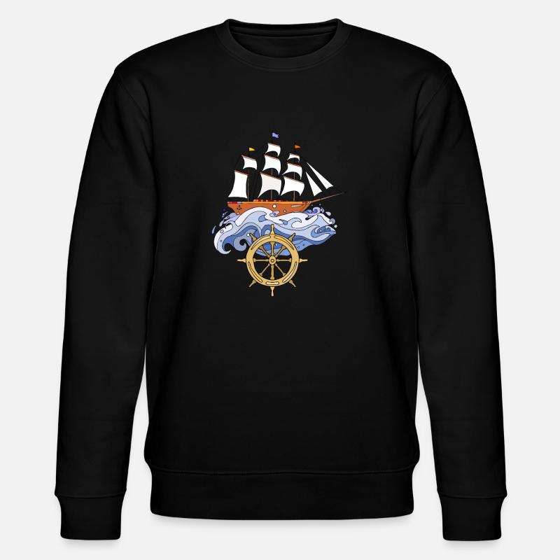 Segelschiff - Stanley/Stella Unisex Bio-Sweatshirt CHANGER  - Schwarz