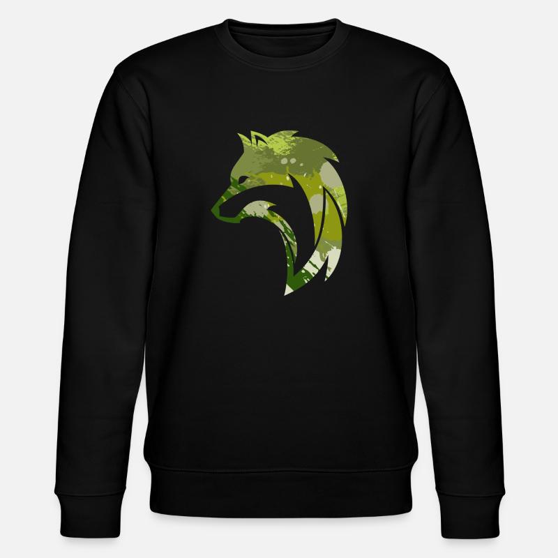 Motif de camouflage Wild Wolf - Sweat bio CHANGER Stanley/Stella Unisexe - noir