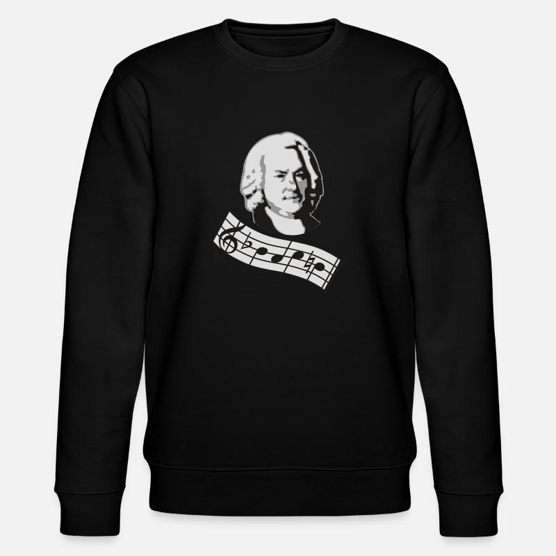 bach noten 3col vers2 - Stanley/Stella Unisex Bio-Sweatshirt CHANGER  - Schwarz