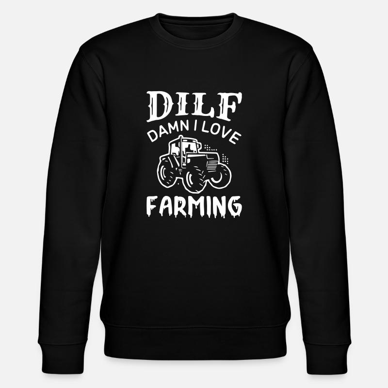 Damn I Love Farming - Stanley/Stella Unisex Bio-Sweatshirt CHANGER  - Schwarz