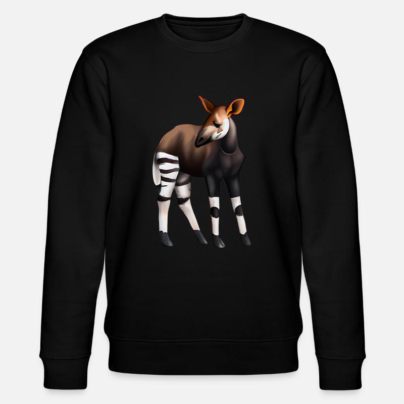Süßes Okapi - Stanley/Stella Unisex Bio-Sweatshirt CHANGER  - Schwarz