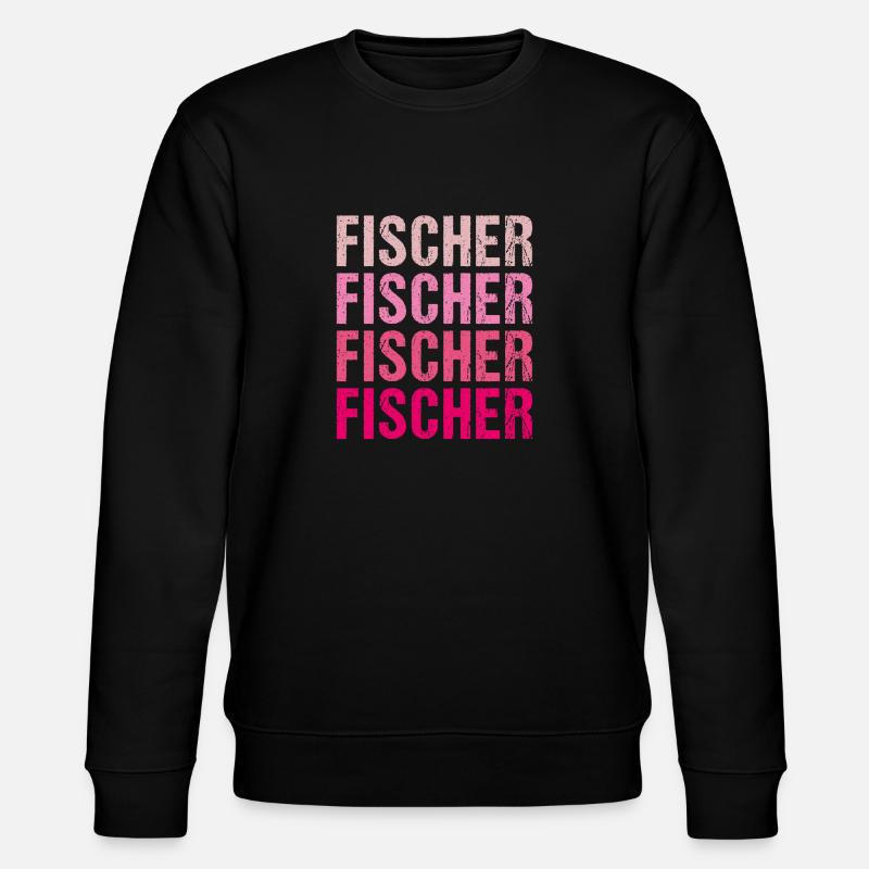 Fischer Retro Rosa Nachname Geschenkidee - Stanley/Stella Unisex Bio-Sweatshirt CHANGER  - Schwarz