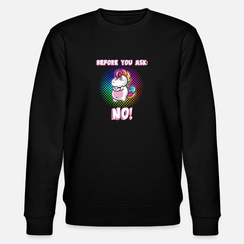 Before you ask: No! - Stanley/Stella Unisex Bio-Sweatshirt CHANGER  - Schwarz