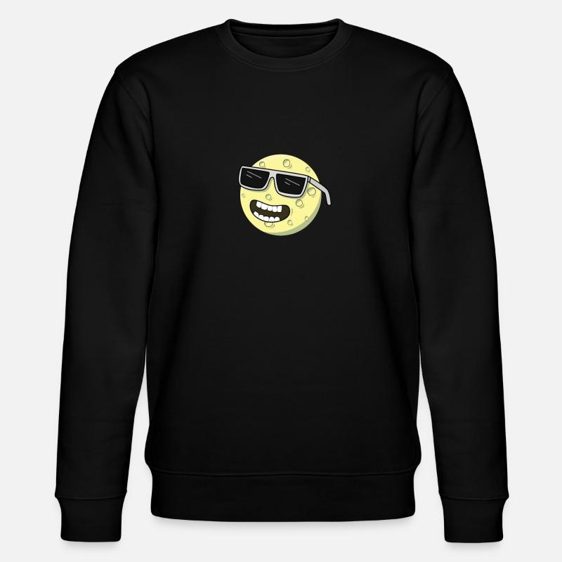 Moon sunglasses laugh - Stanley/Stella CHANGER Unisex Organic Sweatshirt - black