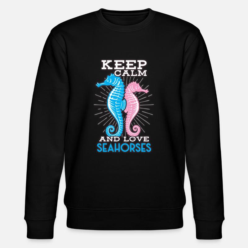 Seepferd - Stanley/Stella Unisex Bio-Sweatshirt CHANGER  - Schwarz