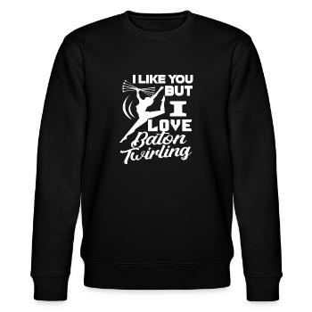 I Like You But I Love Baton Twirling - Sweat bio CHANGER Stanley/Stella Unisexe - noir - Devant - Nik (191cm) & Marisol (170cm)