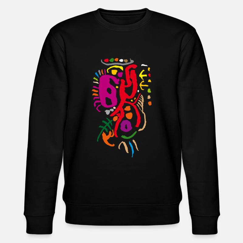 Muster Farben Ornament ORGANISCH - Stanley/Stella Unisex Bio-Sweatshirt CHANGER  - Schwarz