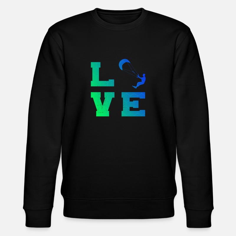 Kitesurf Femmes Kite Kitesurf Hommes - Sweat bio CHANGER Stanley/Stella Unisexe - noir