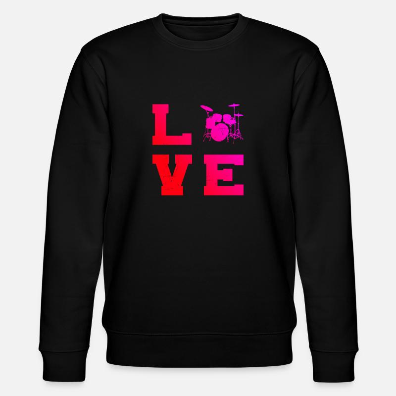 Drummer Drummer Drumming - Stanley/Stella CHANGER Unisex Organic Sweatshirt - black