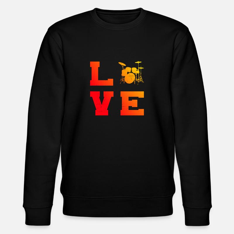 Drumming Drum Kit Drummer - Stanley/Stella CHANGER Unisex Organic Sweatshirt - black