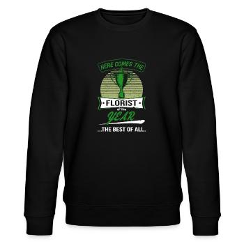Trophy Cup for Florist of the Year - Stanley/Stella CHANGER Unisex Organic Sweatshirt - black - Front - Nik (191cm) & Marisol (170cm)