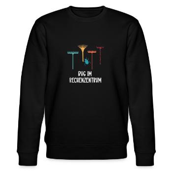 Bug im Rechenzentrum für jeden Itler und EDV Typ - Stanley/Stella Unisex Bio-Sweatshirt CHANGER  - Schwarz - Vorne - Nik (191cm) & Marisol (170cm)