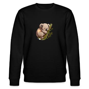 Koala ours Koala endormi. Idéal pour dormir. - Sweat bio CHANGER Stanley/Stella Unisexe - noir - Devant - Nik (191cm) & Marisol (170cm)