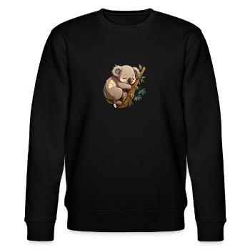 Koala ours Koala endormi. Idéal pour dormir. - Sweat bio CHANGER Stanley/Stella Unisexe - noir - Devant - Nik (191cm) & Marisol (170cm)